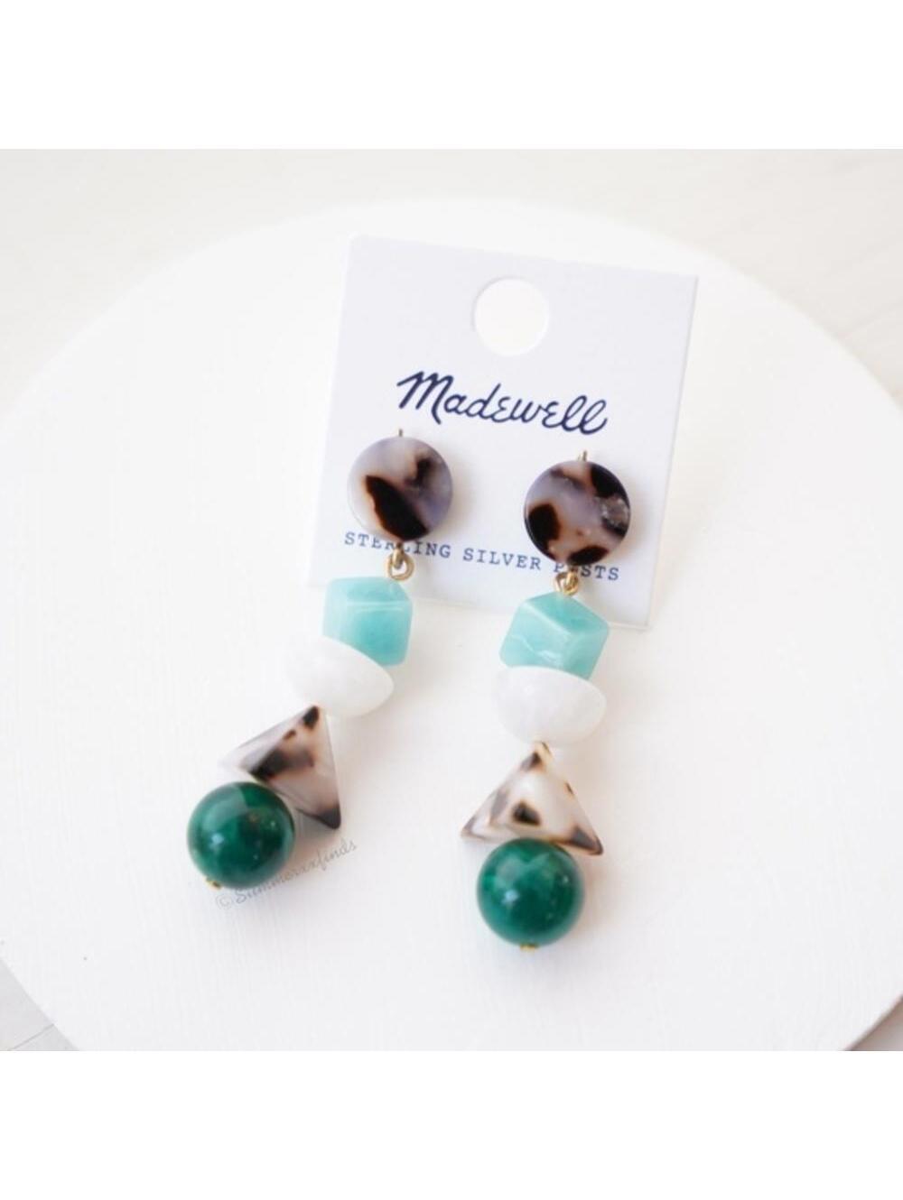 Madewell Geometric Stack Statement Earrings - Picture 2 of 5